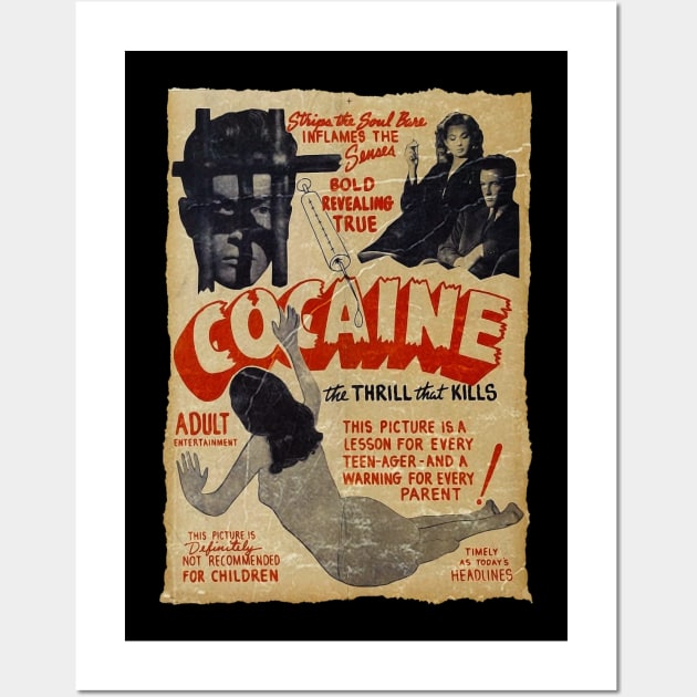 60s vintage cocaine the thrill that kills Wall Art by ROTI BOSOQ
